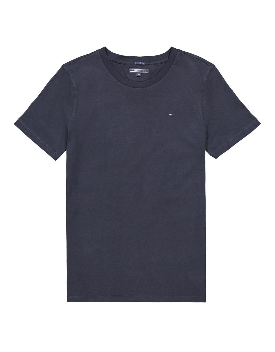 Camiseta de algodón con cuello redondo