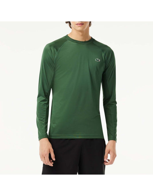 Camiseta masculina Lacoste Sport Slim Fit Stretch em verde
