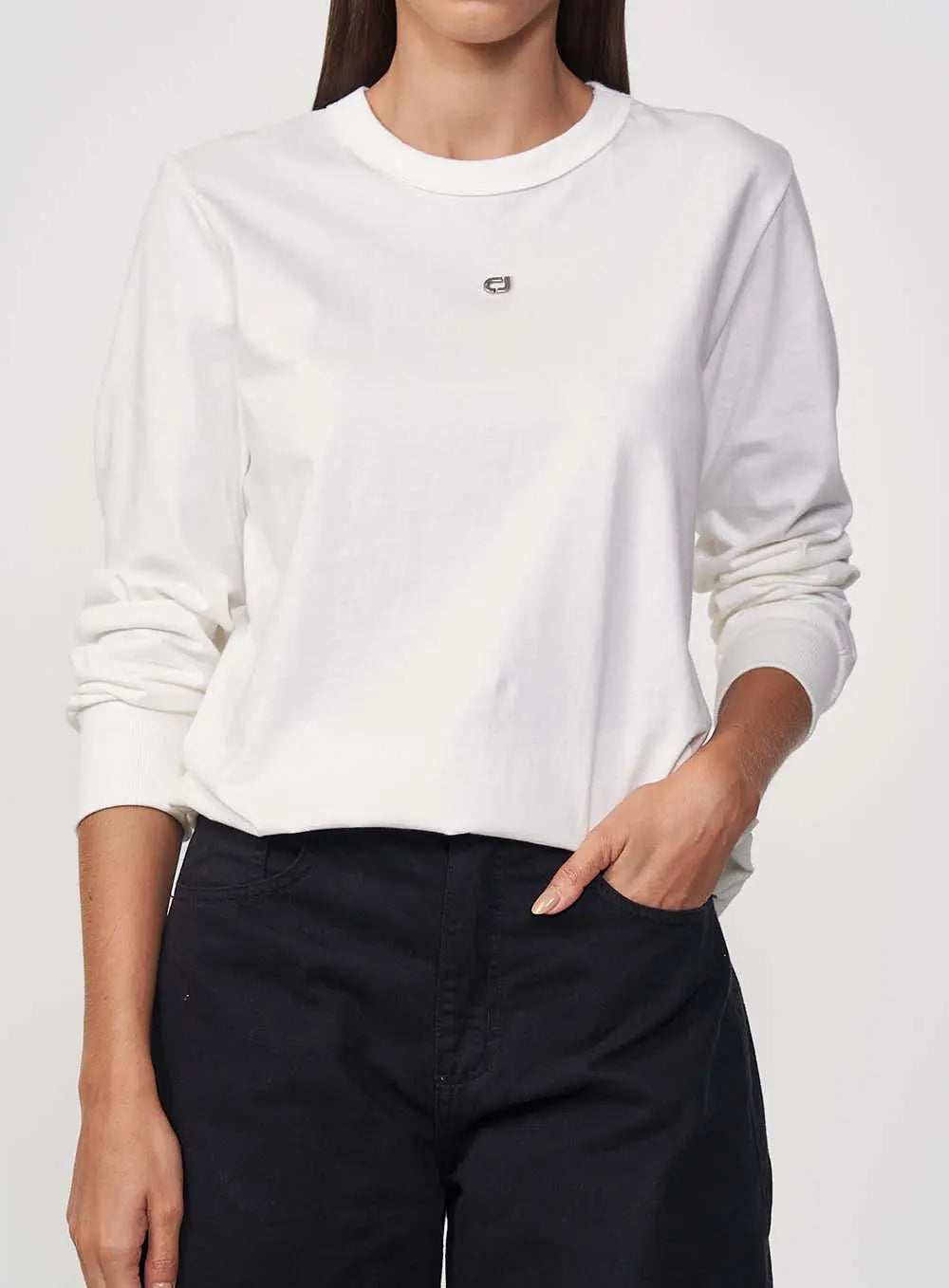 Camiseta recta de manga larga