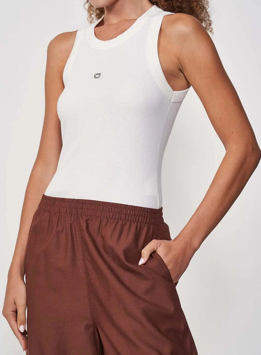 Camiseta de tirantes acanalada