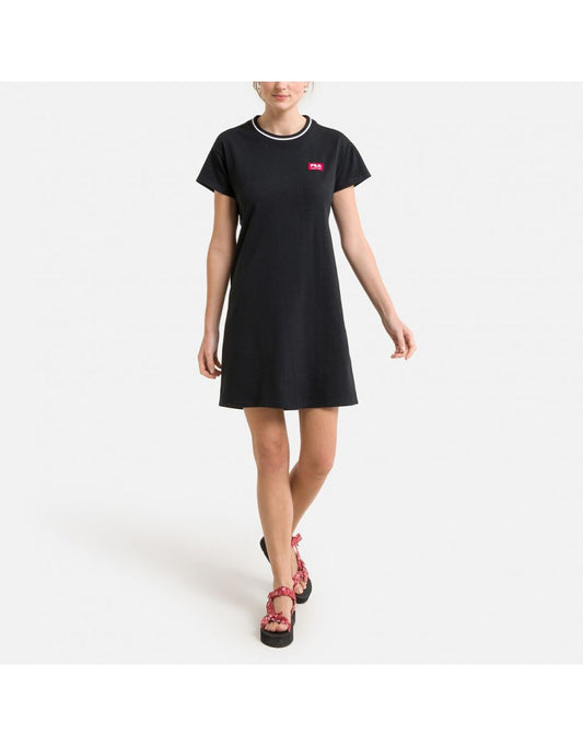 Mini vestido de algodão Turda com costas abertas