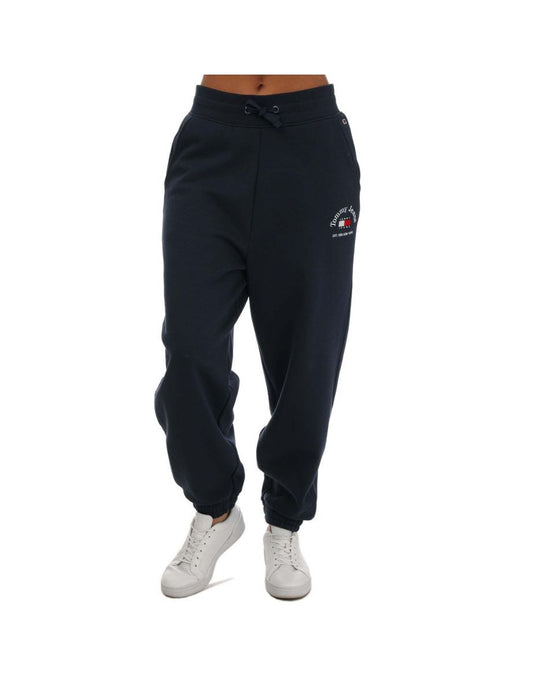 Joggers da donna Tommy Hilfiger dal taglio rilassato con stemma Tommy in blu