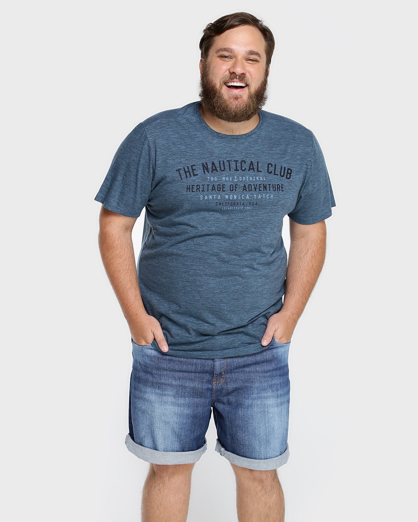 Camiseta Plus Size Nautical Club - Azul