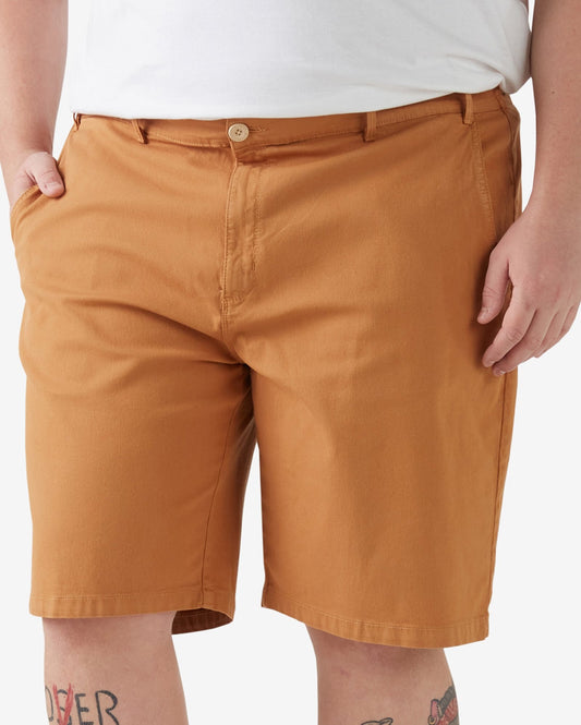Shorts masculinos de brim amarelo mostarda reto plus size