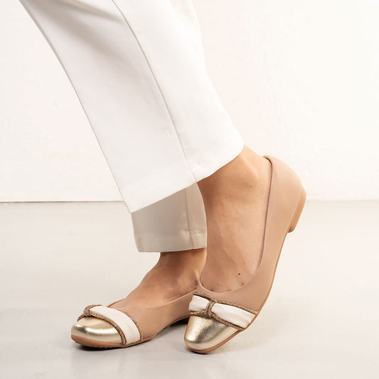 Ballerine Piccadilly da donna beige con fiocco e strass