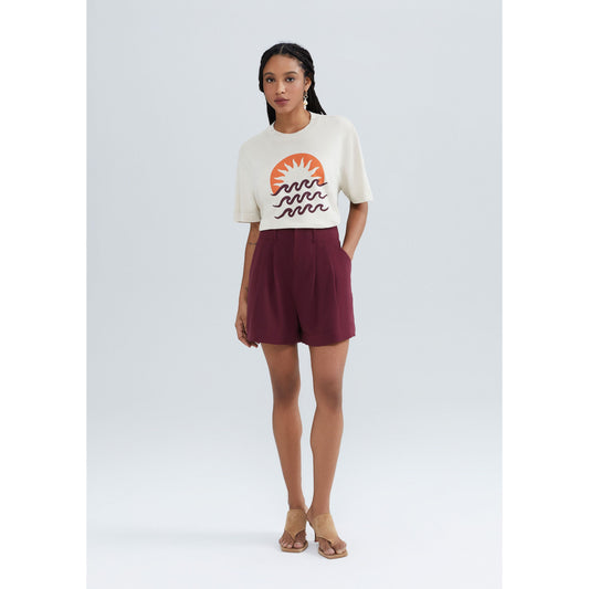 Camiseta de manga 3/4 con estampado para hombre