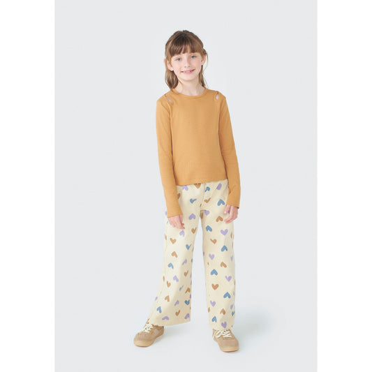Girls' Wide Leg Twill Pants
