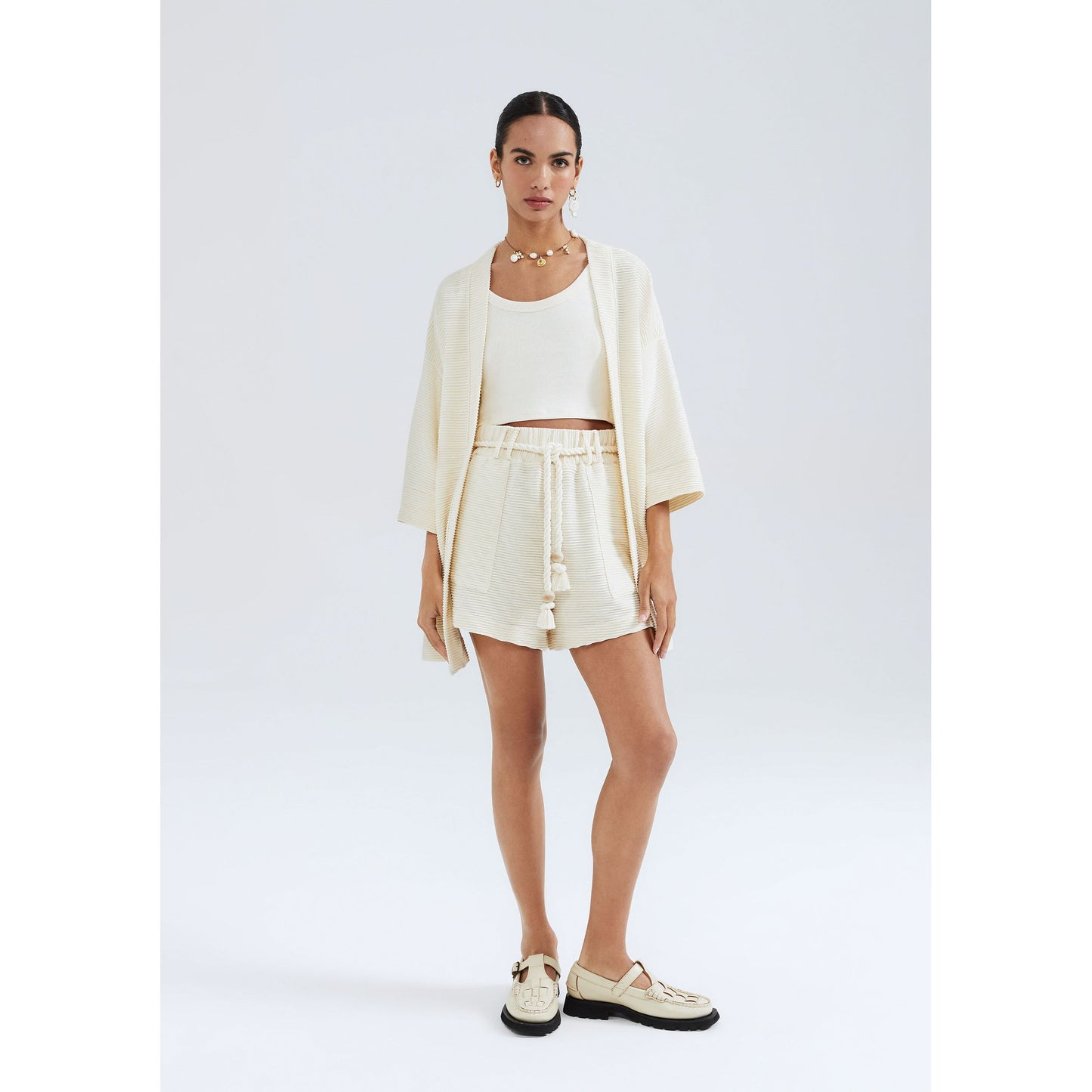 Men's Textured Drawstring Shorts