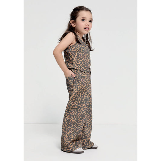 Girls' Animal Print Twill Pants