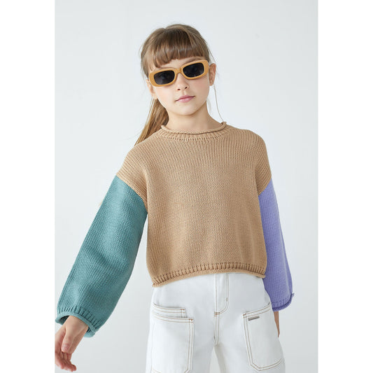 Maglione a maglia oversize da bambina