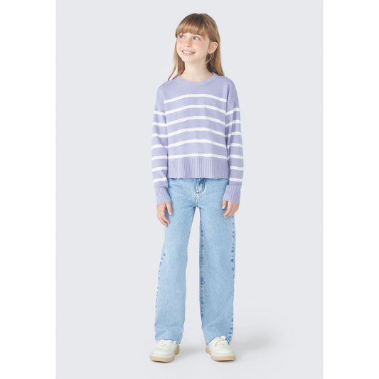 Maglione a maglia da bambina