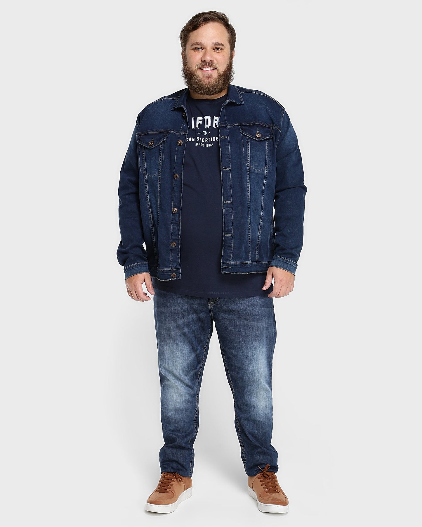 Maglietta California taglie forti - Blu navy