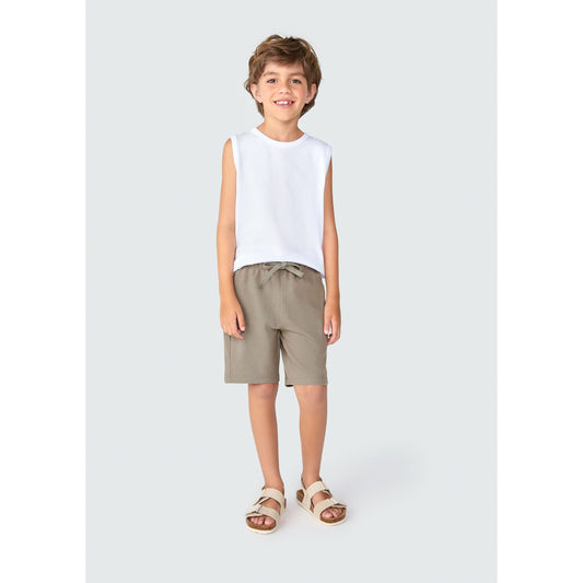 Shorts de tecido de malha texturizada para meninos