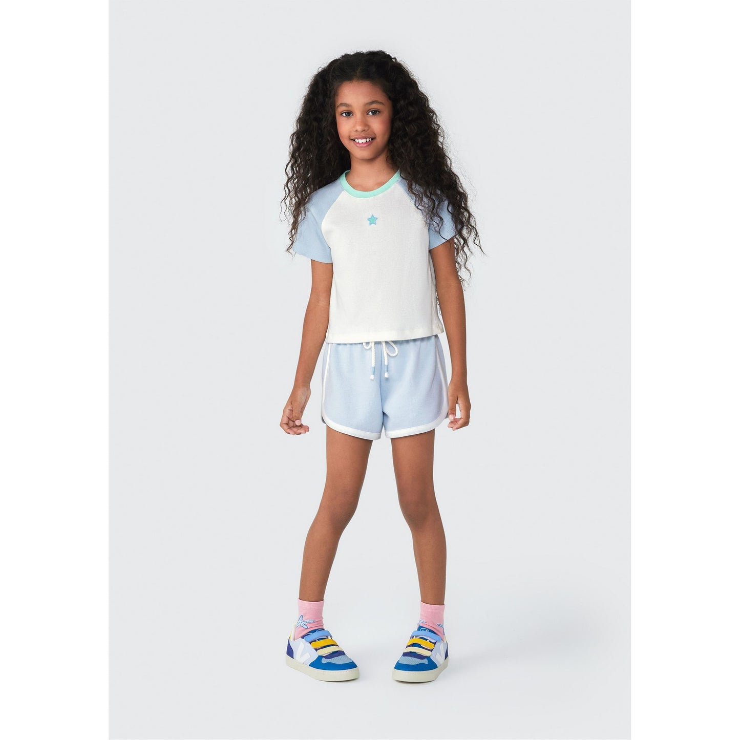 Top acanalado de niña