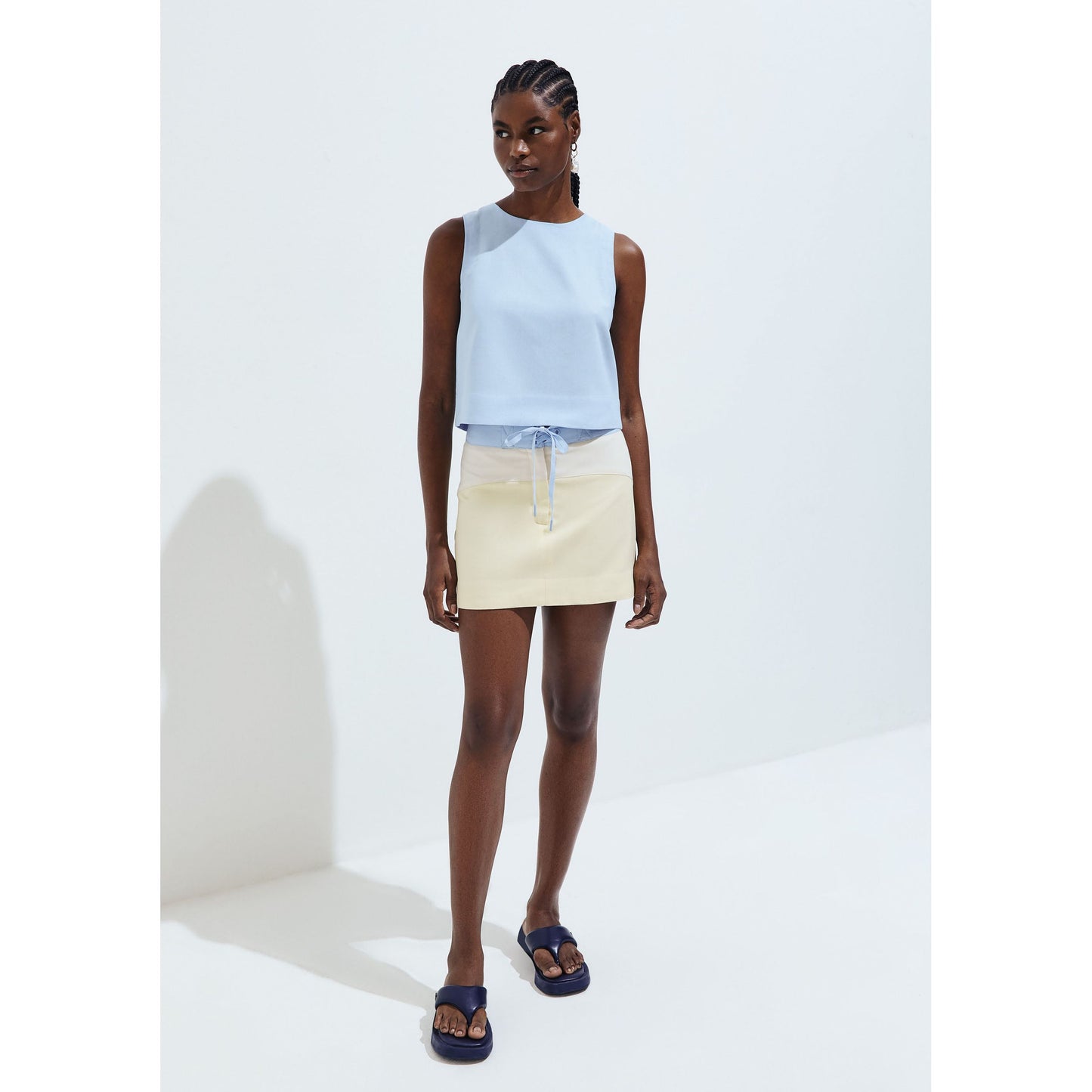 Falda de Lino Tricolor