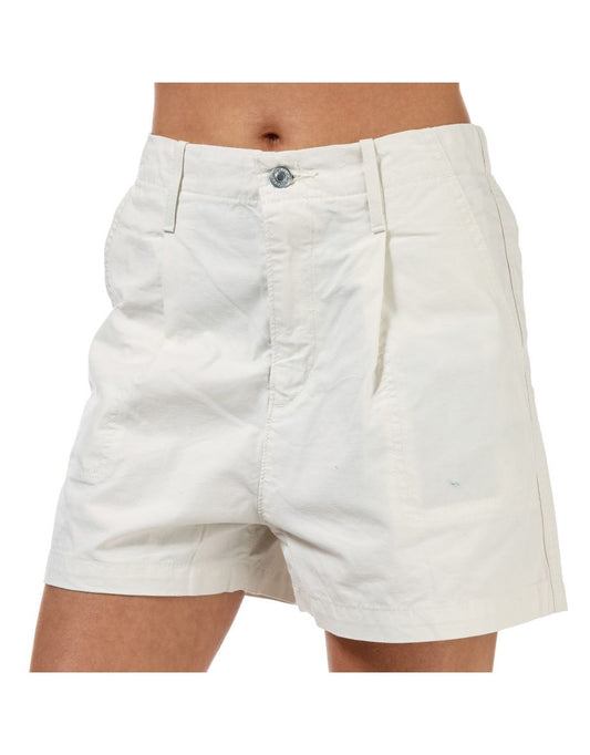 Pantaloncini Levi's Utility plissettati da donna in bianco