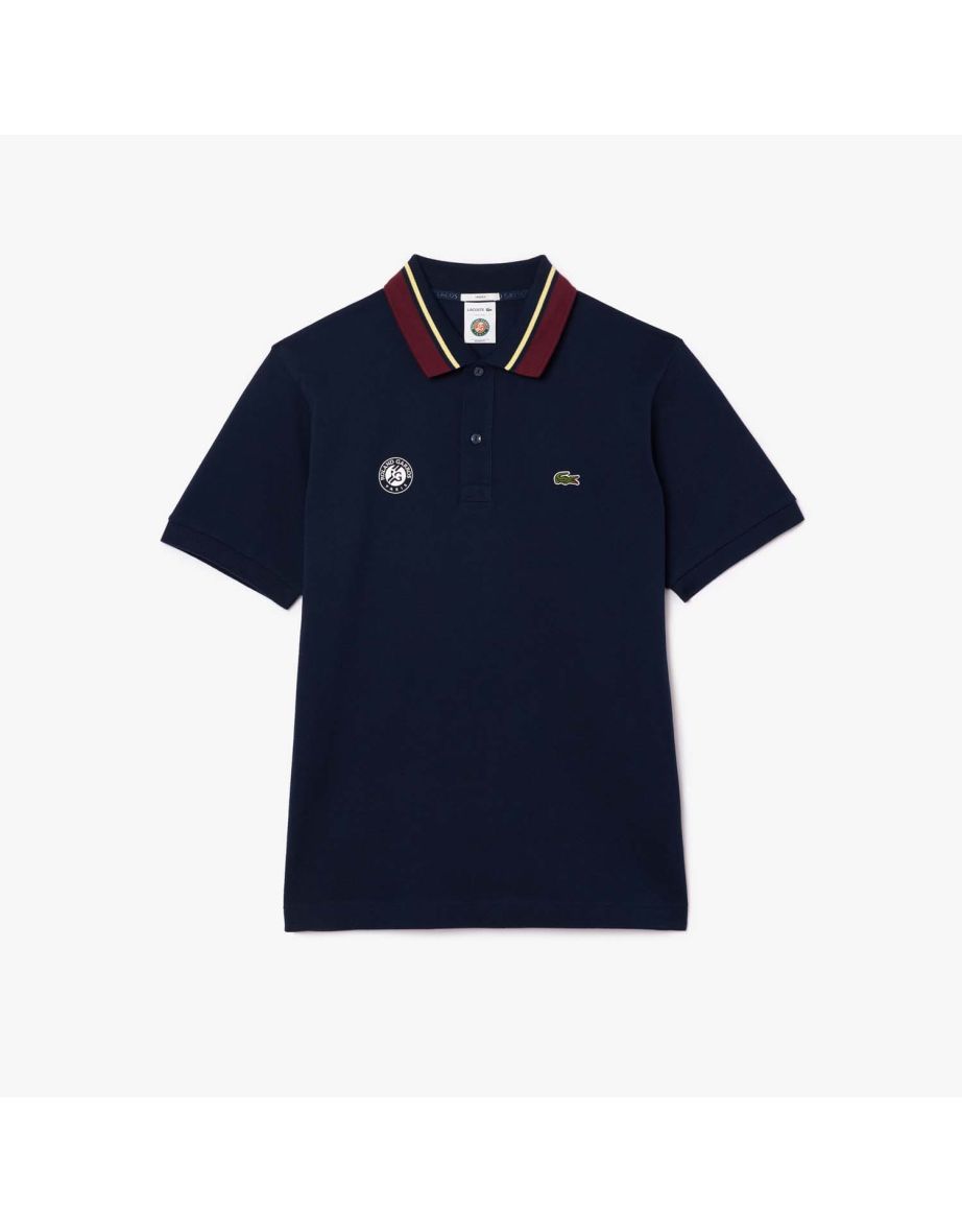 Camisa polo masculina Lacoste Roland-Garros Sport Edition Umpire - Azul