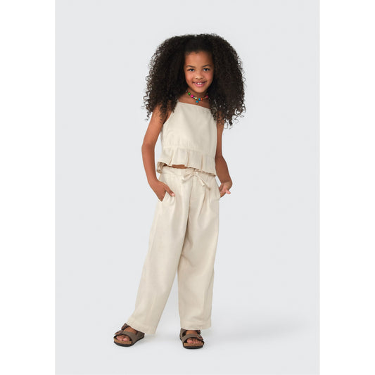 Girls' Slouchy Twill Pants