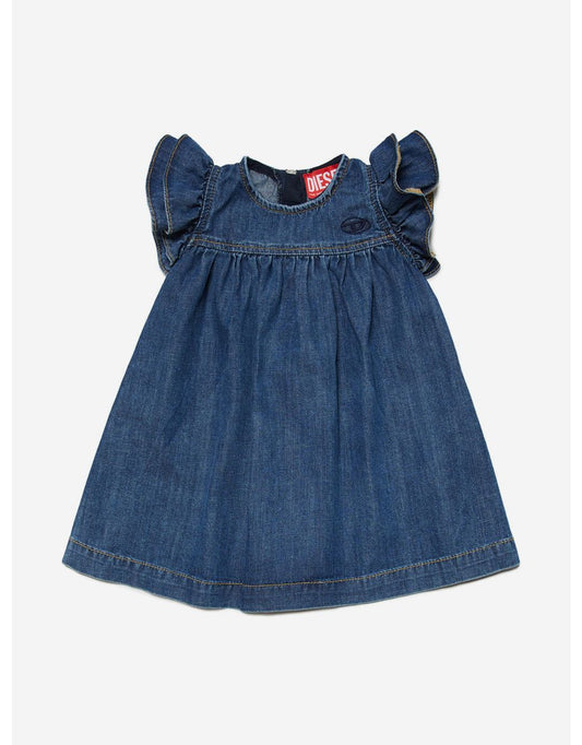 Baby Girls' Blue Denim Smock Dress