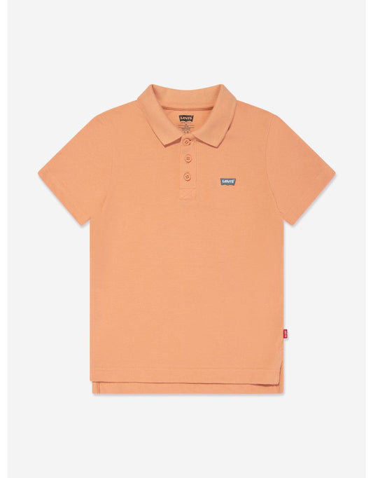 Boys' Orange Polo Shirt with Back Neck Tape
