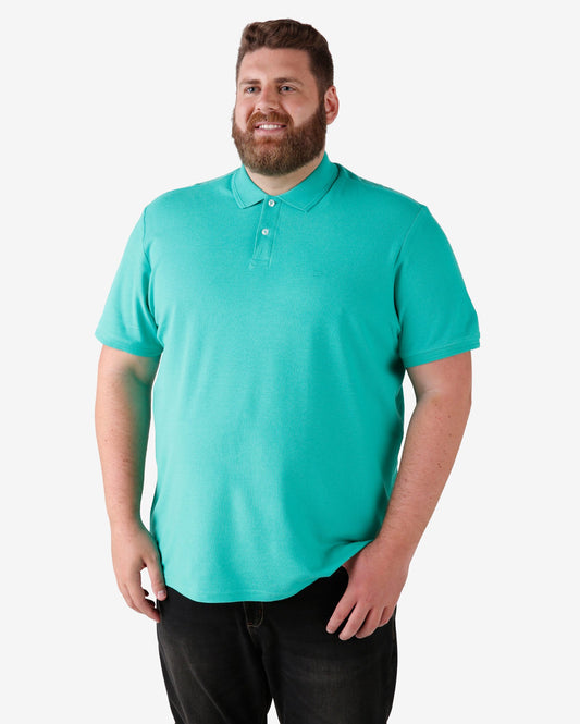 Men's Plus Size Polo Shirt, Traditional and Solid Green | Pool Basics