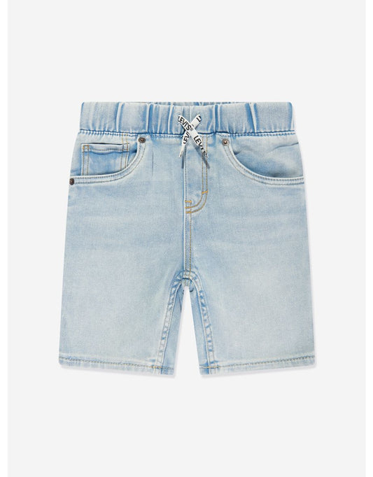Shorts azul skinny Dobby para meninos