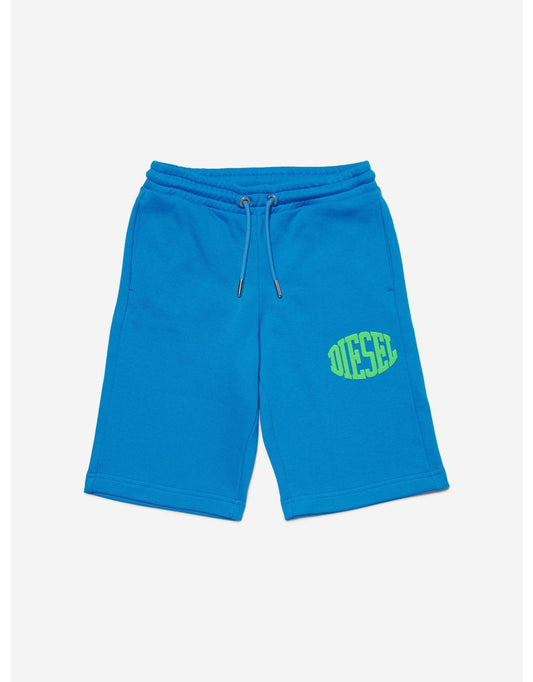 Shorts com logotipo azul para meninos
