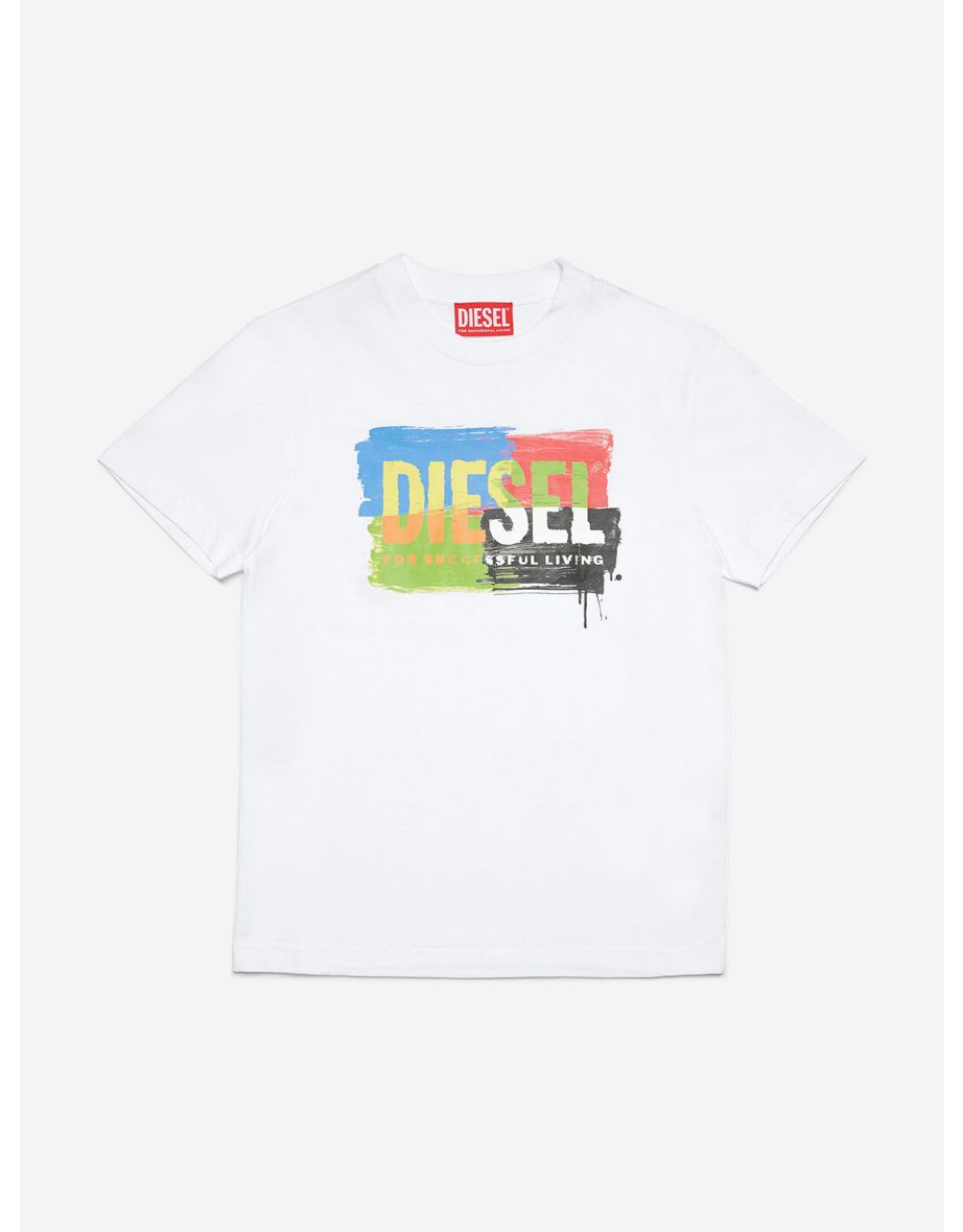 Camiseta blanca para niños con logotipo impreso