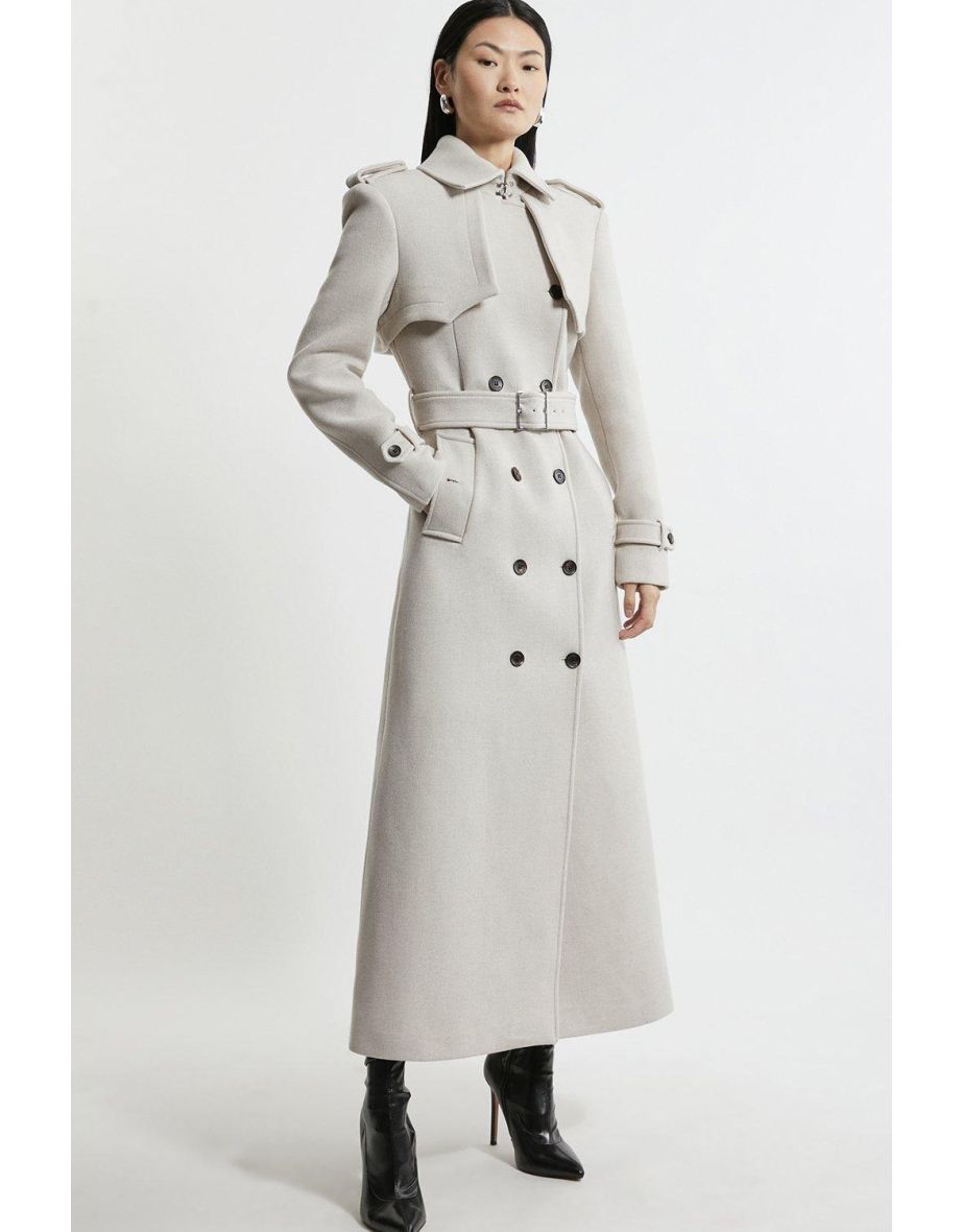 Chaquetón Petite de lana italiana a medida con cinturón