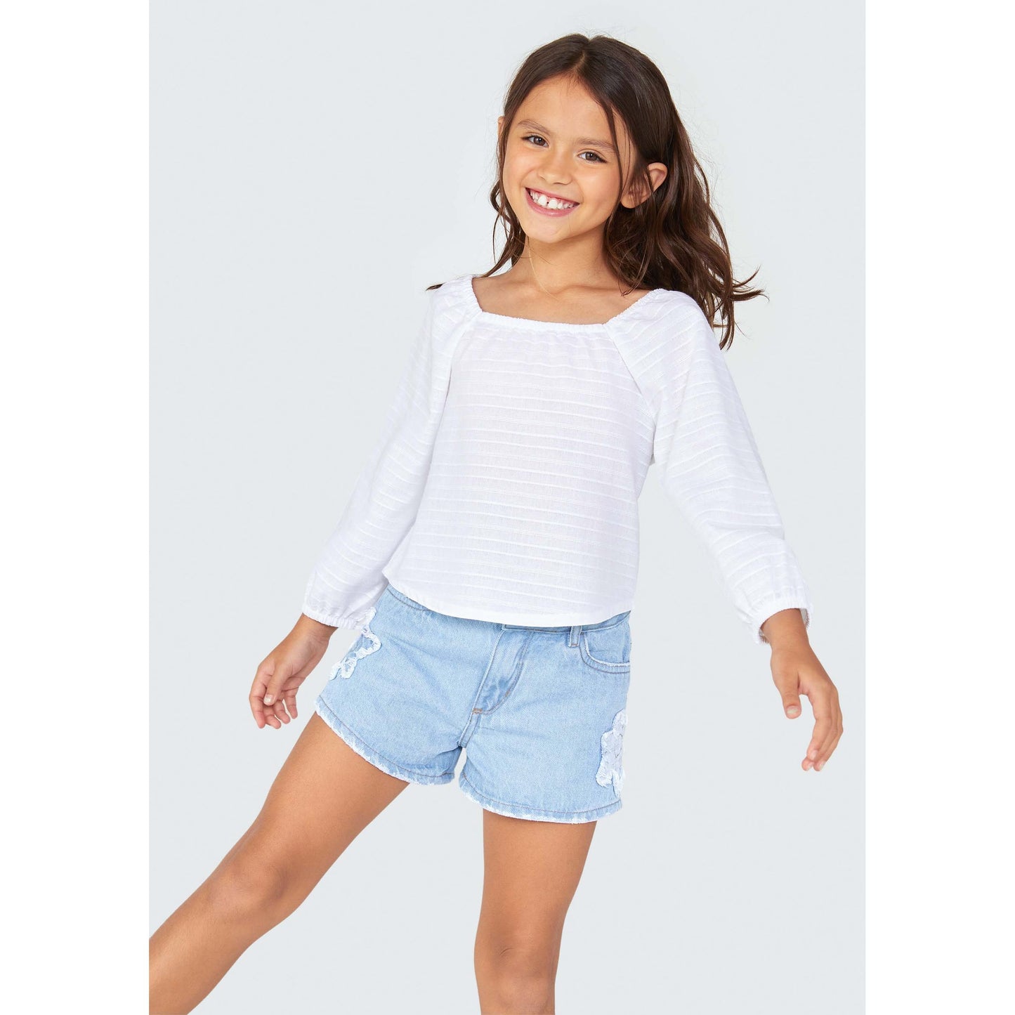 Camiseta de manga 7/8 para niña