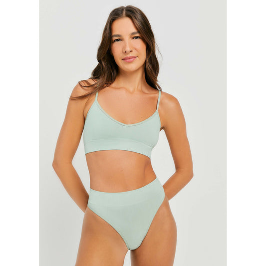 High Waist Seamless Ribbed Panties