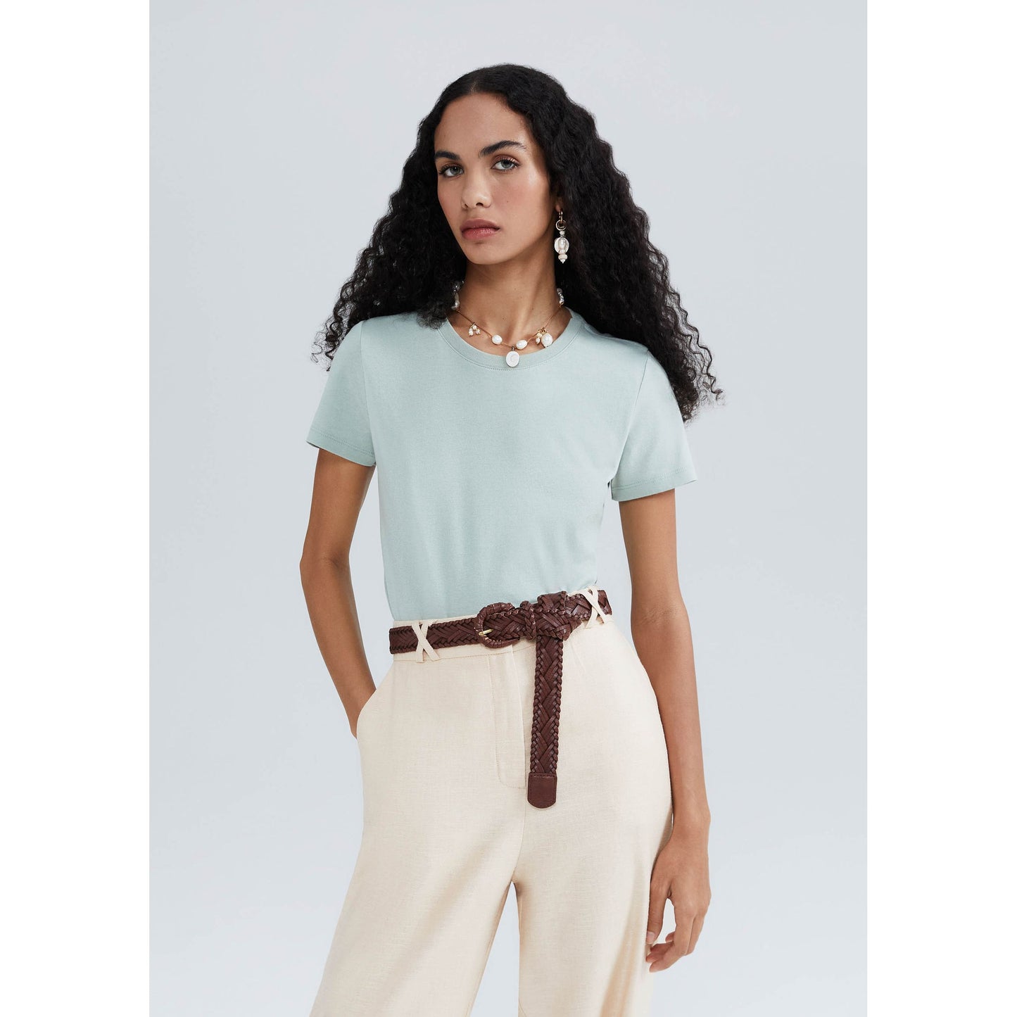 Camiseta Slim Fit Básica Hombre