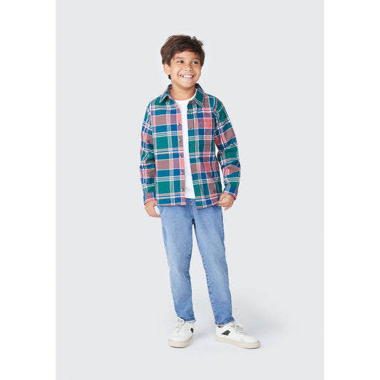 Boys' Long Sleeve Plaid Shirt