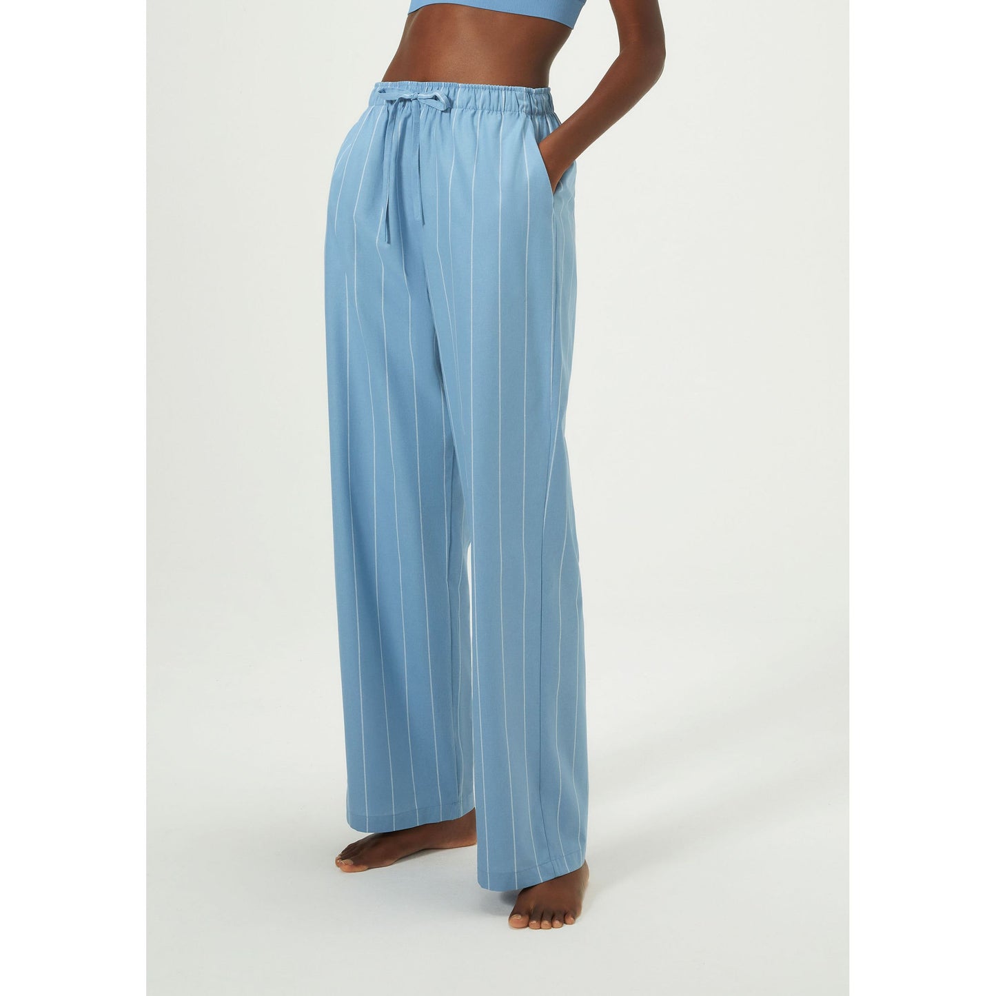 Men's High Waist Striped Pants