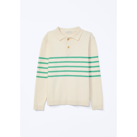 Maglione a maglia a righe da ragazzo