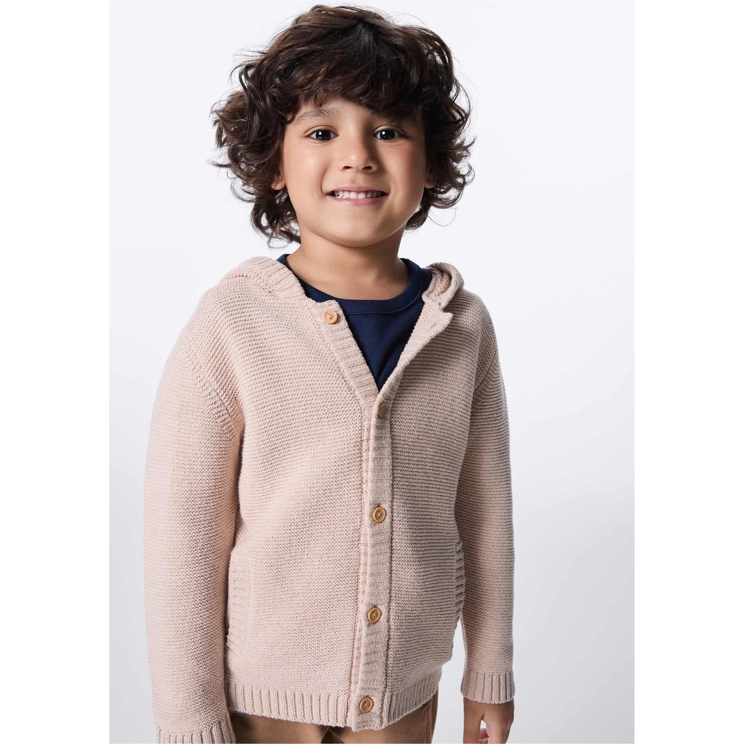 Cardigan a maglia con cappuccio per bambini