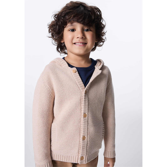 Cardigan a maglia con cappuccio per bambini