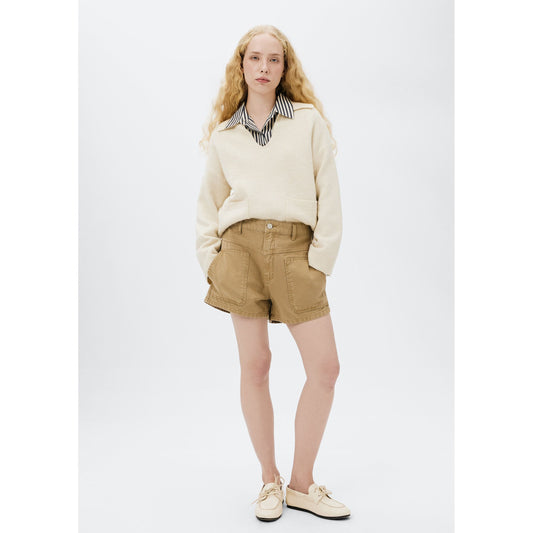 Pantaloncini da uomo in twill a vita media