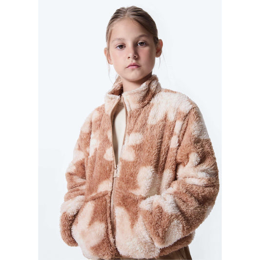 Chaqueta polar de cuello alto para niña