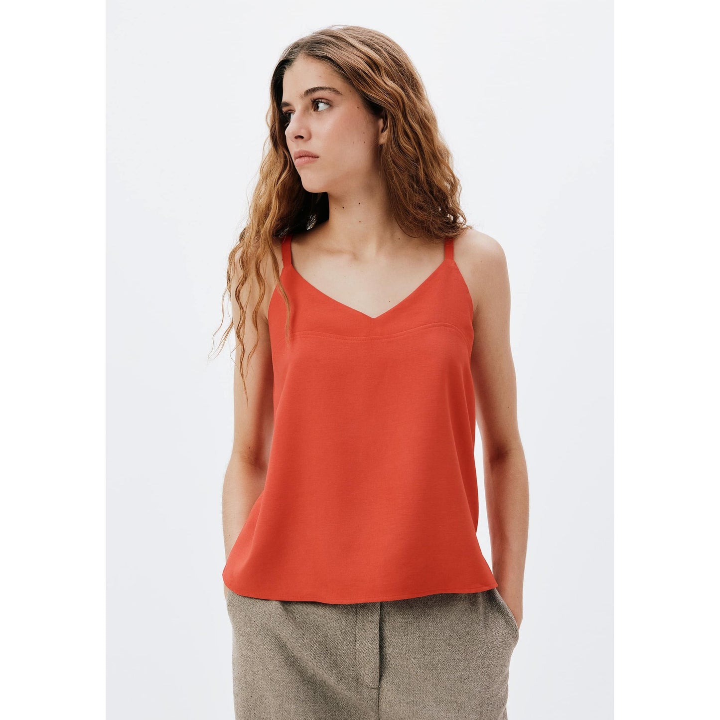 Camiseta de Tirantes de Viscosa con Cuello en V para Hombre