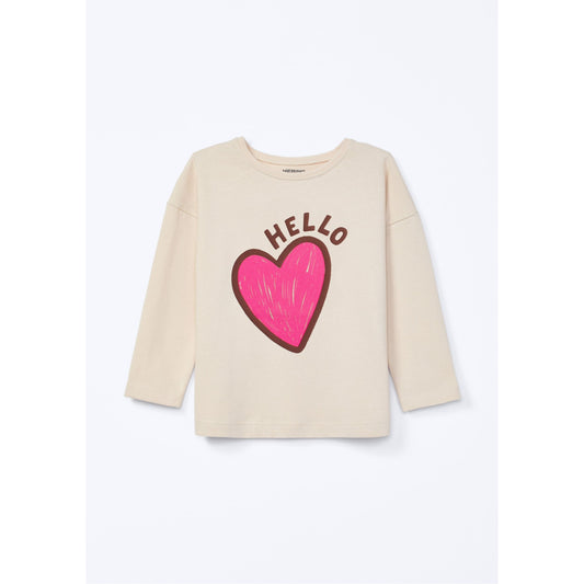 Top a girocollo stampato Comfort per bambina