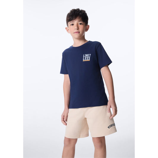 Shorts estampado de perna reta para meninos