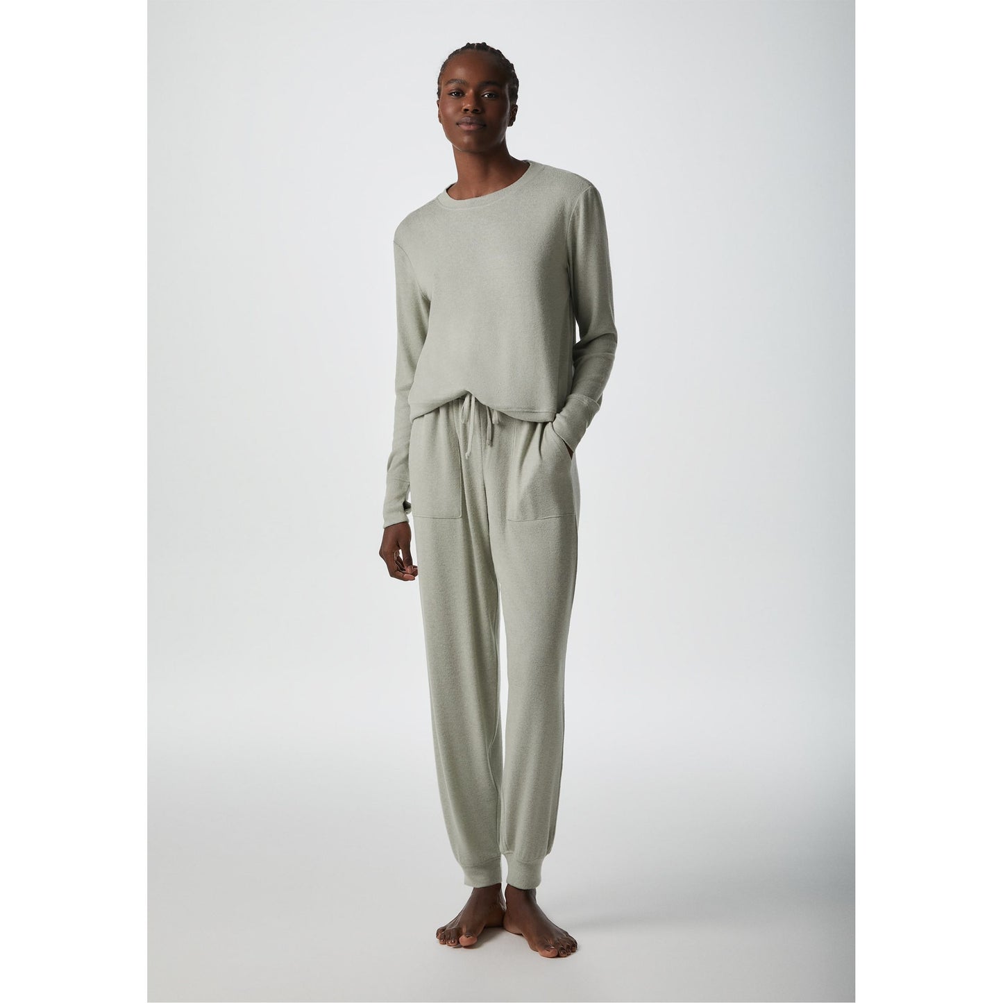 Pijama largo de punto para hombre