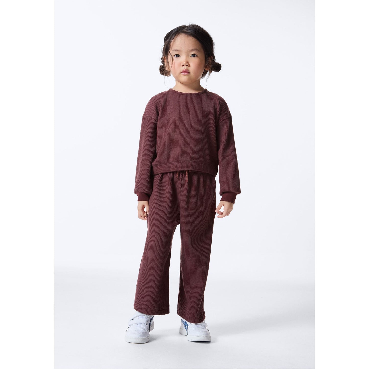 Pantaloni a gamba larga testurizzati da bambina