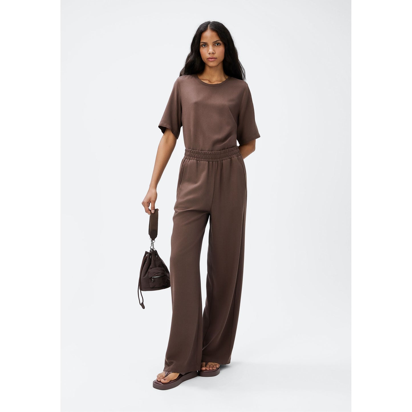 Pantaloni da uomo dritti a vita media