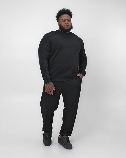 Calça de moletom masculina plus size - Preta | Original Plus da Riachuelo