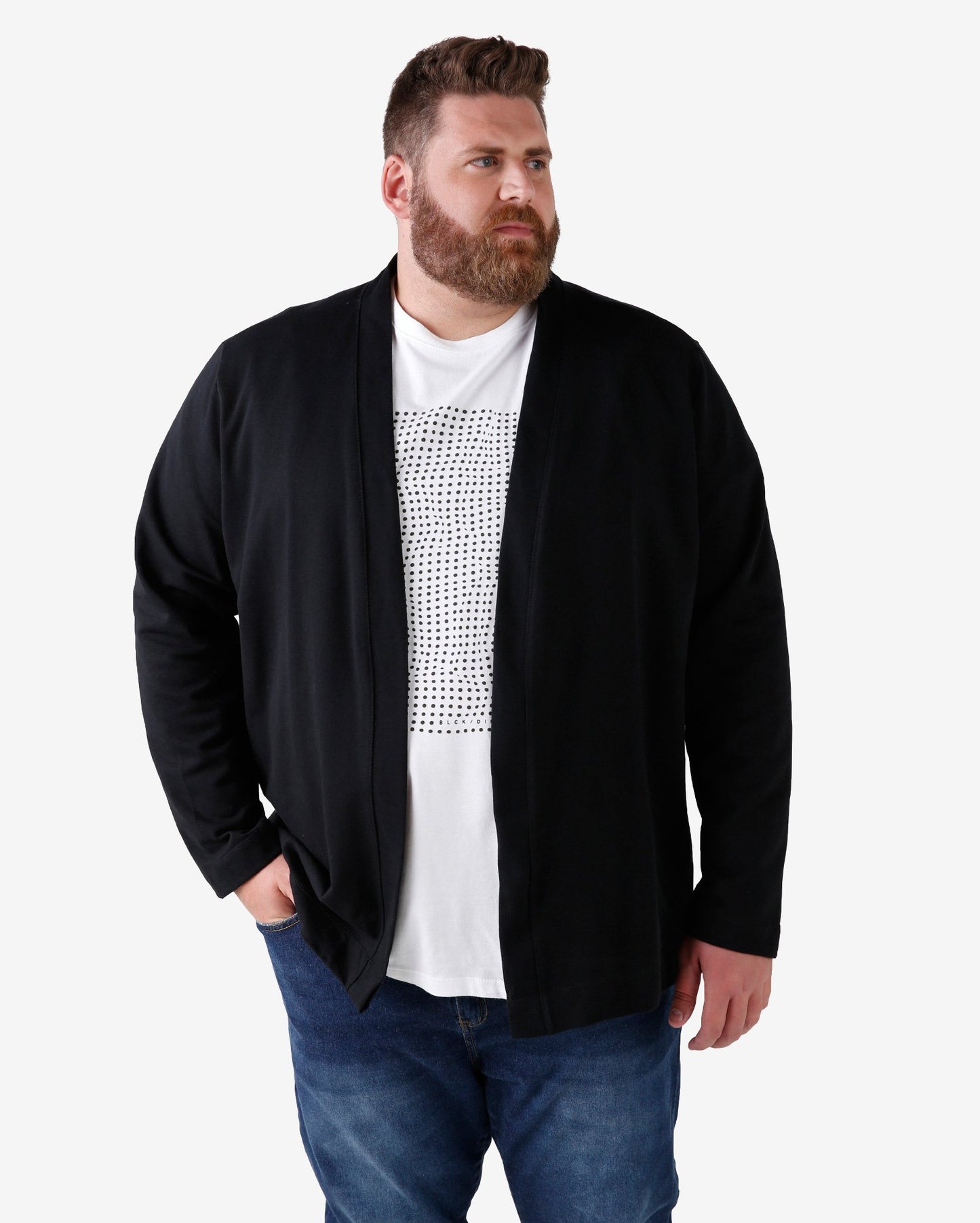 Jaqueta de moletom preta plus size