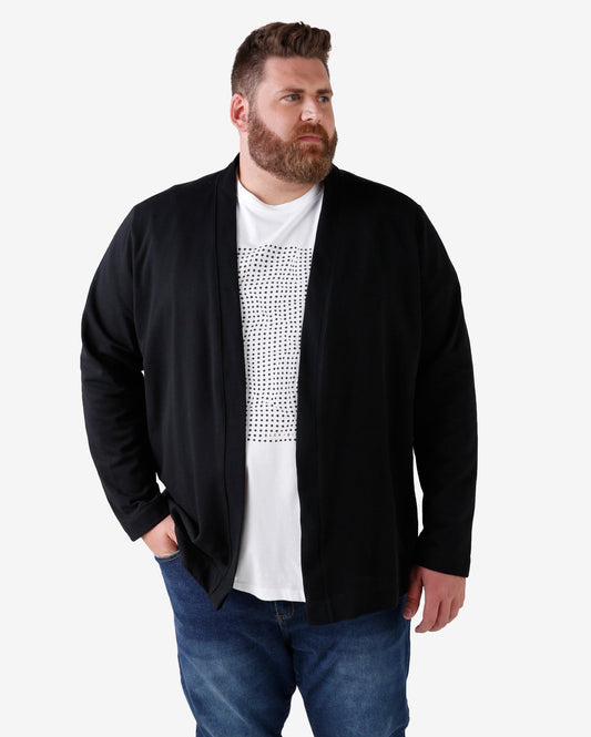 Jaqueta de moletom preta plus size