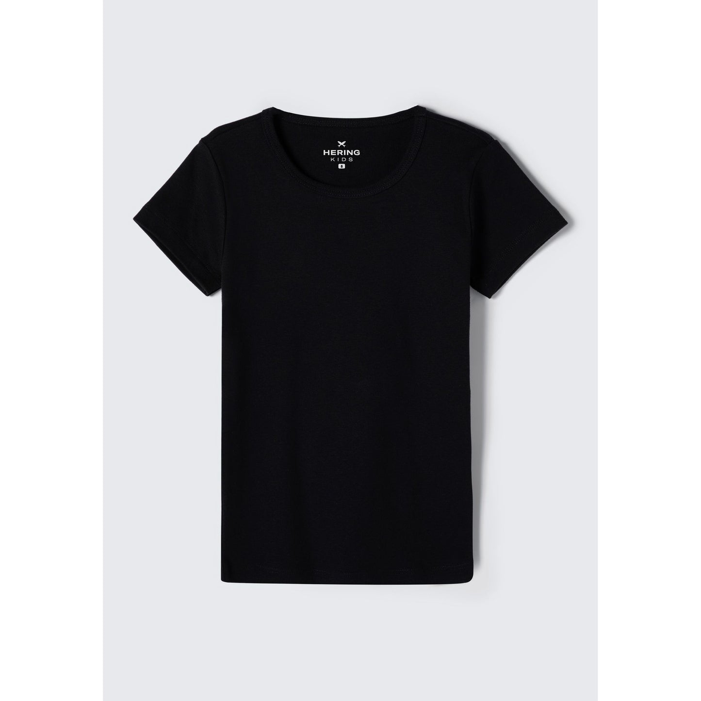 Girls' Basic Short Sleeve Slim Ribbed T-Shirt