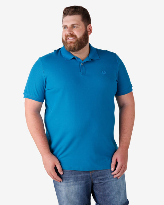 Polo Basic Plus Size - Blu royal